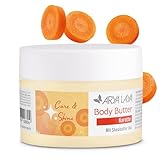 ARYA LAYA Körperbutter Karotte 'Care & Shine', 200 ml - reichhaltige Körperbutter mit Sheabutter bio, sorgt für natürliche Tönung, auch geeignet für trockene Haut, dezenter Duft, vegan