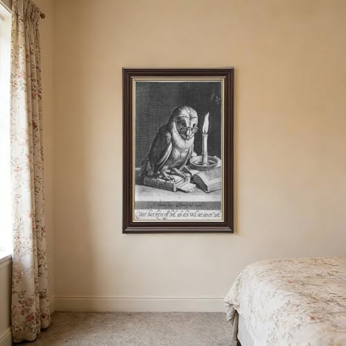 Impression sur toile Cornelis Bloemaert WCYB tableau chouette pour la décoration murale de bureau - 3