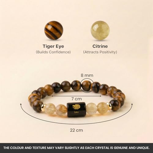 Image of Astrotalk Zodiac Crystal Bracelet | Balances Energy & Enhances Positivity | Certified Healing Crystals with Certificate | Astrology Bracelet for Man & Woman | Gift for Man & Woman