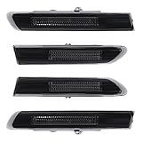 KUAFU Side Marker Light Compatible with 2004-2008 Honda Acura TL Base Models Side Marker Lamps Reflectors Front Rear 4Pcs White LED Smoke Lens