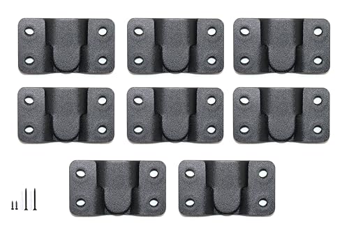 Image of Stainless Steel Concealed Picture Frame Hanging Buckle Black Thickened Firm Mountain Mirror Buckle Picture Frame 2.1 x1.1inch Hardware Accessories Furniture Connector (8 Pairs)