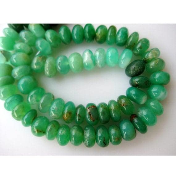 Perles de chrysoprase verte de 7mm pour créer un cadeau de mariage ou d'anniversaire fait main