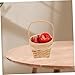 OFFSCH 2pcs Portable Basket Wicker Woven Basket Willow Wedding Basket Woven Picnic Basket Small Floral Basket Wedding Basket Farmhouse Wedding Basket Candy Basket Rattan