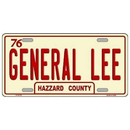 Biopracess Dukes Of Hazzard General Lee Hazzard County - Placa de matrícula de 15 x 30 cm