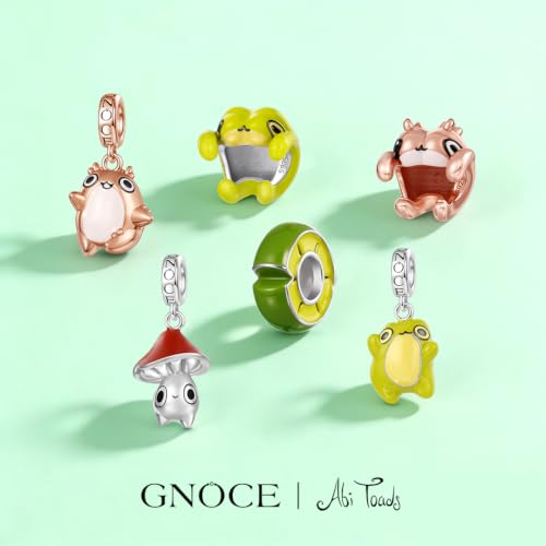 Image of GNOCE Cute Dancing Frog Charm,Abi Toads Hug Bead 925 Sterling Silver /Silver Plated Dangle Charms Fit Bracelets & Necklace, Hand-Finished Keepsake Jewelry Gift for Women Men BBF