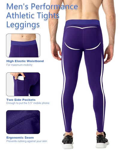 SPVISE Compression Pants Men Leggings for Sports Gym Cool Dry Athletic Tights Base Layer for Running Football Basketball Yoga4