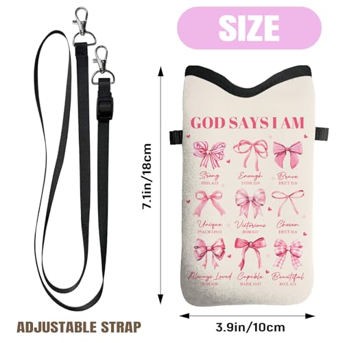 Image of Cell Phone Sleeve Pouch with Adjustable Strap - Christian Gifts
