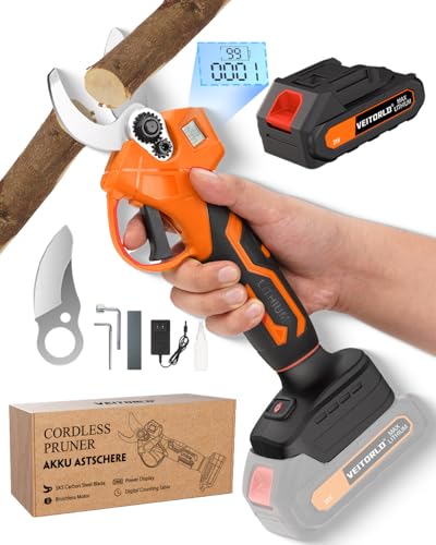 Akku-Astschere 30 mm Schnittdurchmesser, Elektrische Gartenschere mit...