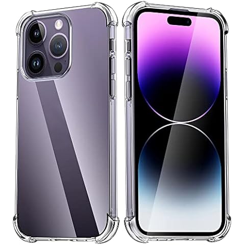Melomon Case for iPhone 14 Pro Max, Premium Air Cushion Drop Protection, Transparent Hard Back PC Shockproof TPU Bumper Case Cover, Scratch Resistant, for iPhone14 Pro Max 6.7 Inch - Clear Cover