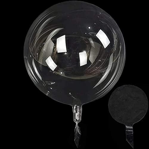 Image of Atpata Funky Clear Transparent Bobo Balloons | Stuffable Bubble Balloons for LED Lights, Confetti, Feathers | DIY Party Decor for Birthday, Anniversary, Festivities (50pcs Pack, 36 INCH)