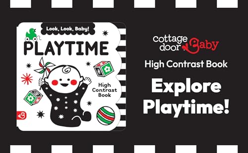 Image of Look, Look, Baby! Playtime: Black and White High Contrast Tummy Time Book for Newborns
