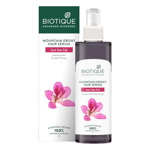 Biotique Bio Mountain Ebony Vitalizing Serum | Prevents Hair Fall & Soothes Scalp| Promotes Hair Growth | 100% Botanical Extracts | Suitable for All Skin Types | 200ml