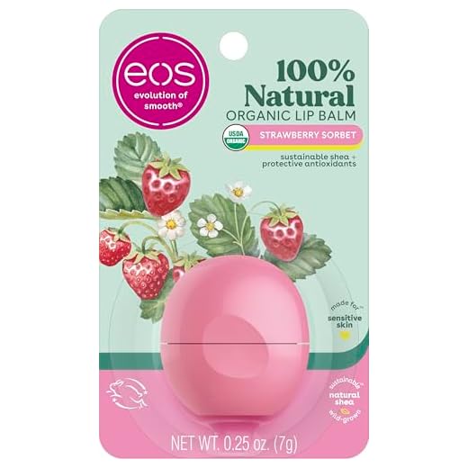 Bálsamo para labios esférico EOS, suave, aroma Strawberry Sorbet