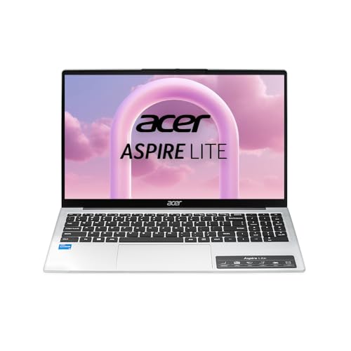 Acer Aspire Lite Intel Core 3-100U Processor, Office 2024 + M365 Basic, 8GB RAM/256GB SSD, 15.6"/39.62 cm, FHD IPS Display,Win 11 Home, Steel Grey, 1.59Kg, AL15-53, Thin and Light Laptop