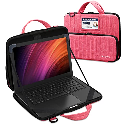 Chromebook Case Hard Shell, Protective Carrying Bag 11.6 Inch for Women (11-11.6 Inch, Pink)