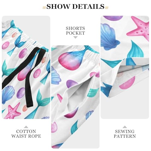 Tail Starfish Pajama Shorts for Men Lounge Pants Lounge Wear Pajama Pants Mens Short Shorts with Pockets, S-XXL4