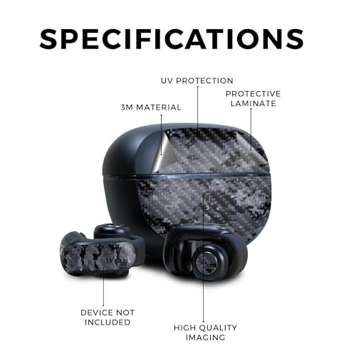 Image of Carbon Fiber Skin Compatible with Bose Ultra Open Earbuds - Digital Camo - Premium 3M Vinyl Protective Wrap Decal Cover - Easy to Apply | Crafted in The USA by MightySkins