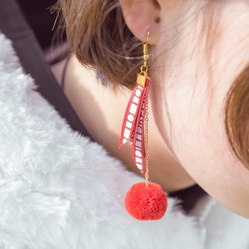 Breloques pompons en forme de petites boules bleu pour bijoux artisanaux - 5