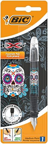 BIC – Stilografica x-pen, media, motivo: rosa, colore: Bianco BIC – Stilografica x-pen, media, motivo: rosa, colore: Bianco