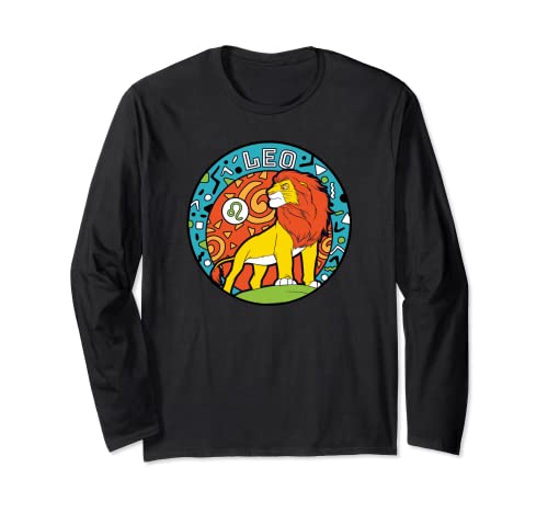 T-shirt Lion King Simba zodiaque Lion idée cadeau anniversaire manches longues