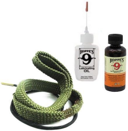Gun Cleaning Cleaner and Precision Lube Oil with Cleaning Snake for .357, 380.38, 9mm Pistol/Handgun - Eliminates Rod, Brushes, Jags, and Patches - Simplifies Cleaning