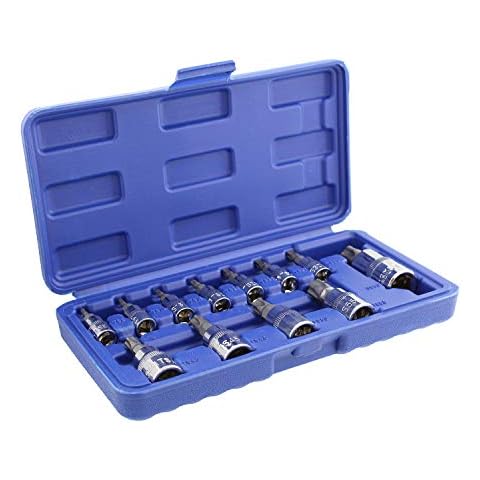 ABN Torx Plus Socket Set Star Bit Set, 5 Star Tamper Proof Torx Bit Set – 12-Piece Torx Set Cover