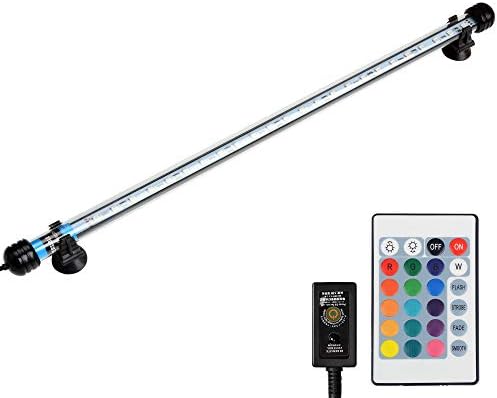 NICREW Submersible Aquarium Light, Underwater RGB Multicolor LED Lights for Fish Tank, 15 Inches, 38cm