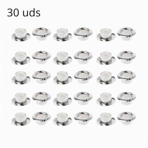 Miniatura 7 de Kingcxu - 30 Cuentas Lisas Chapadas En Plata Con Agujero Para Hacer Joyas