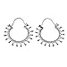 NOVICA .925 Sterling Silver Hoop Earrings 'Midnight Rapture'