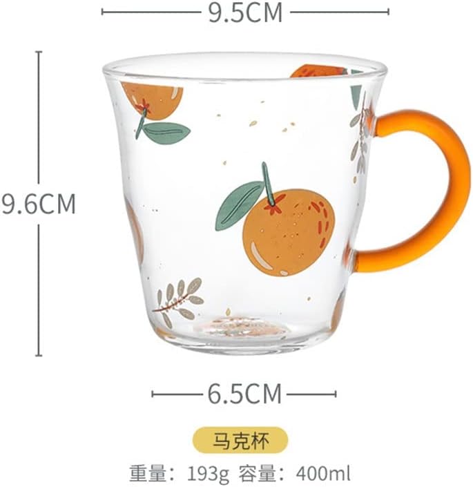 Household Drinking Cup High Borosilicate Handle Big Auspicious Glass Coffee Milk