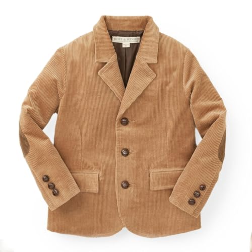 Hope & Henry Baby Boys' Organic Corduroy Blazer, 6-12 Months, Medium Brown
