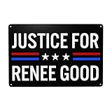 AINVLENAN Vintage Metal Tin Sign -“Justice For Renee Ide Out”Inspirational Wall Art - Rustic Home Decor For Kitchen, Cafe, Bar & Farmhouse -Rustic Metal Poster One Size