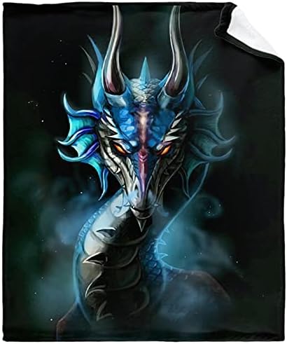 Ultra Soft Flannel Fleece Throw Blanket Dragon All Season Warm and Cozy Quilt Blanket for Bed Sofa Couch 50"X40"for Kids