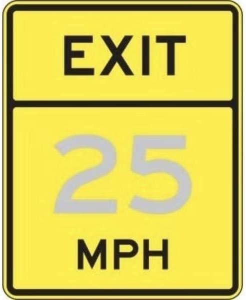 SEMICUSTOM SPEED LIMIT SIGN EXIT, Mfr: FRW73915RA-A