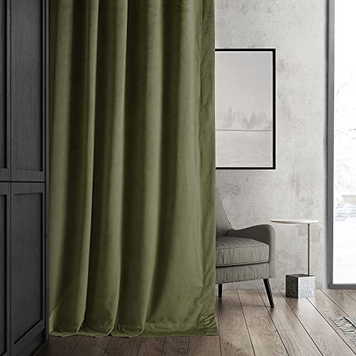 HPD Half Price Drapes Signature Blackout Velvet Curtains 84 Inches Long Heat & Full Light Blocking Blackout Curtain for Bedroom (1 Panel) - Image 3