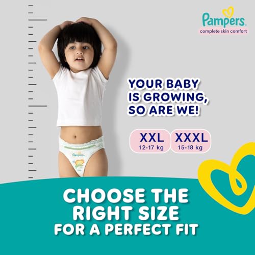 Image of Pampers Complete Skin Comfort Pants, Anti-rash blanket, Lotion with Vitamin E & Aloe Vera, Ddouble Extra Large size baby Diapers, (XXL) 84 Count, 15-25 kg (Pack of 4)