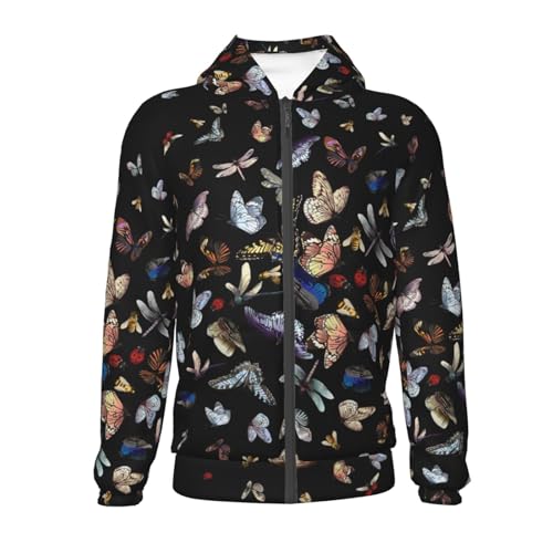 Butterfly1 Kid Hoodies Boys Zip Up Sweatshirts Girls Pullover with Pocket2