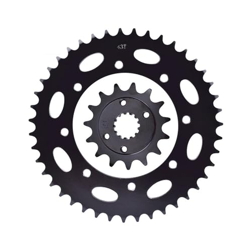 Pignon avant arrière 15T 43T 520 pour moto Kawasaki KLE 400 et KLE 500