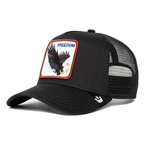 Goorin Bros. The Farm Original Core Unisex Adjustable Snapback Trucker Hat, Black (Freedom), One Size Cover