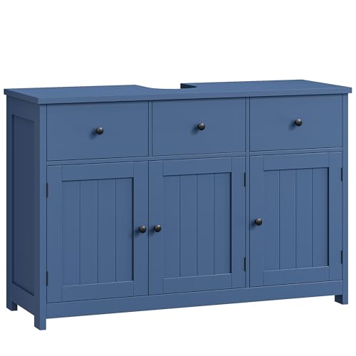 FOREHILL Waschbeckenunterschrank 100cm breit Unterschrank Badezimmerschrank...