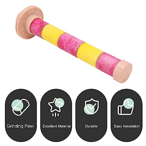 Image of Quartz Sands Bird Perch, Easy to Clean Stable Grinding Claw Safe Metal Core Sand Perch Perch for Cockatiel