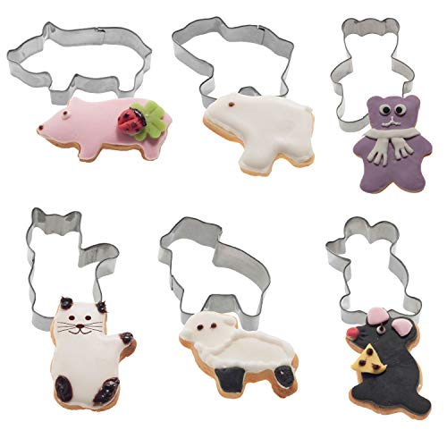 Westmark Ausstechformen-Set, Verschiedene Tiermotive, Rostfreier Edelstahl, Animals, 6-tlg., Silber, 31922260 – Ansicht 2