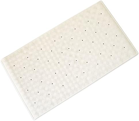 NTTR Non Slip Bath&Shower Mat Nature Rubber Bathtub Mats Mold Resistant Non-toxic Safety Tub Mats for Baby Kids,(Beige,16 x 28 Inch)