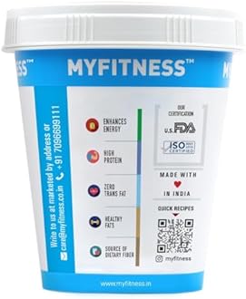 MYFITNESS Original Classic Peanut Butter Smooth 1.25kg | 25g Protein to Boost Energy | Healthy Nut Butter Spread | Vegan | Cholesterol Free, Gluten Free | Zero Trans Fat | Peanut Butter Crunchy