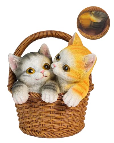 Invvni Home Decor Cat Statues Figurine - Outdoor Garden Cat Sculpture For Cat Lovers Gardeners Family With Pets, Best Art Décor For Indoor Outdoor Home Or Office, Gifts For Women Mom #TOP3