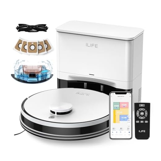 ILIFE A30 Pro Robot Vacuum and Mop, Self Emptying Station for 60 Days, 5000Pa Suction, LiDAR Navigation, No-Go Zones, 2.4G WiFi/App/Alexa/Remote Control, Roller Brush for Carpet, Hard Floors, 110V
