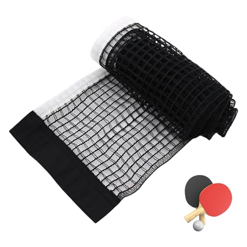 Red de ping pong para cualquier mesa, 180 × 15 cm, red portátil de ping pong para exterior e interior, red de repuesto para entrenamiento de tenis de mesa, color negro, resistente y duradero bloque de