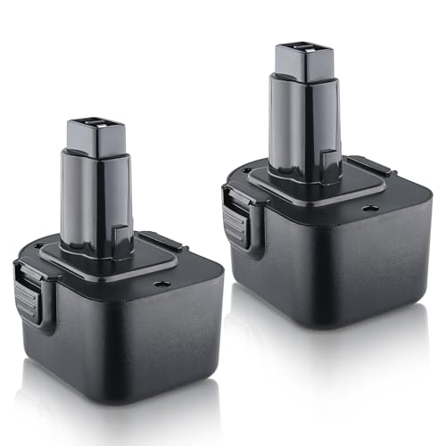 Confezione da 2 pezzi di ricambio NiMH da 12 V 4,8 Ah per Dewalt DC9071 DE9074 DE9501
