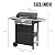 3-Burner Gas Grill Stainless Steel, Barbecue Grill Cart with 2 Side Tables Shelves for Camping/Outdoor Cooking/Patio and Garden - Black (3 Burner)