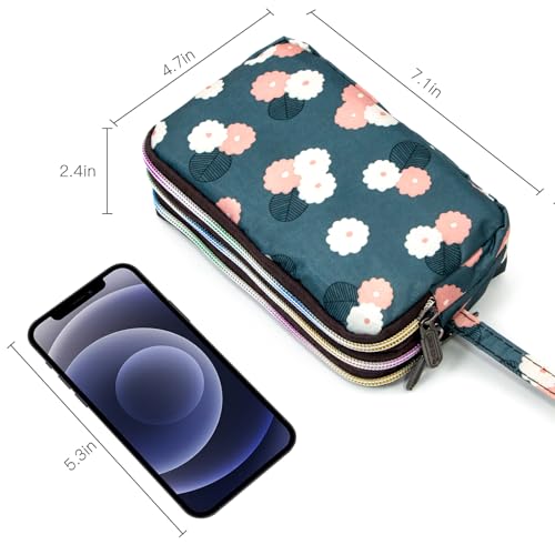 Image of BIAOTIE Large Capacity Wristlet Wallet - Women Printed Nylon Waterproof Handbag Clutch Purse